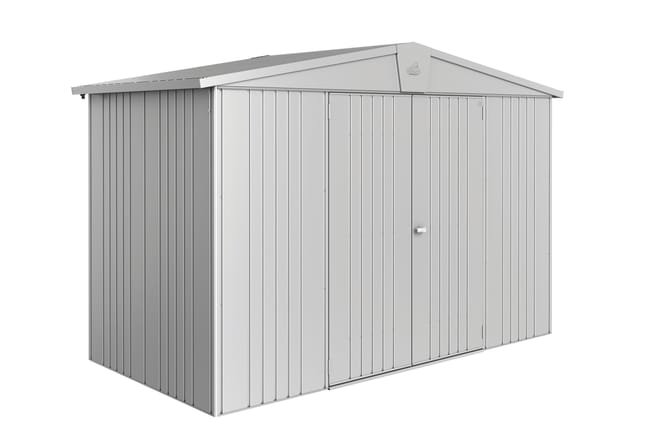Capanno da giardino in metallo argento Europa 316x209x156 cm – 4,92 m²