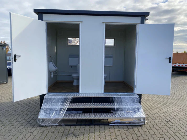 Contenedor Sanitario Doble con Depósito de Residuos 3 × 2 m