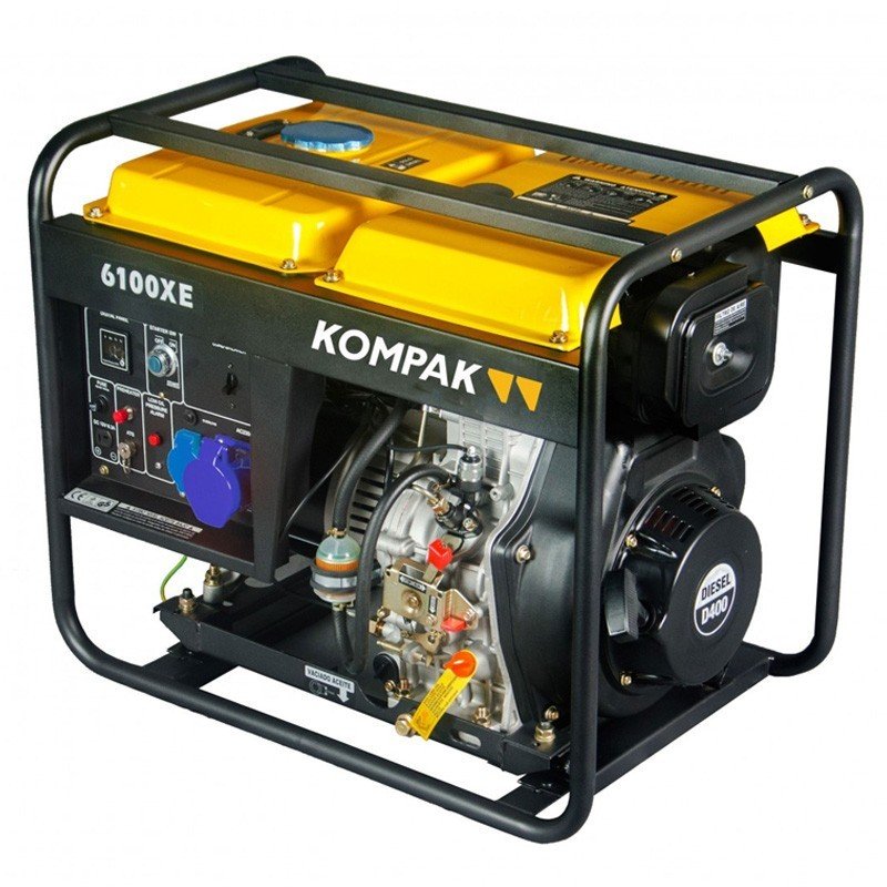 Generatore elettrico monofase Diesel Kompak K6100XE 5000W