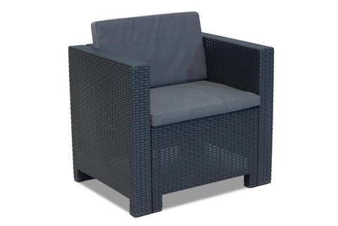 Conjunto de muebles en technorattan Colorado Apetito 8 antracita Bica