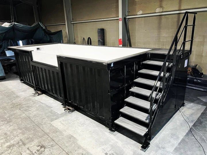 PISCINA CONTENTOR DE 6 METROS PRETO Aço de alta resistência Recipiente de