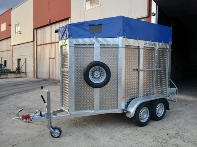 Rimorchio per 2 cavalli, per 1 sola targa Misure 3 x 1,6 x 2,1, telaio