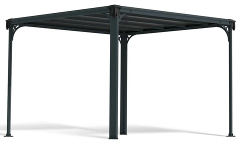 Gazebo da giardino in alluminio Milano Palram – Canopia 3 x 3 m Heat Block antracite