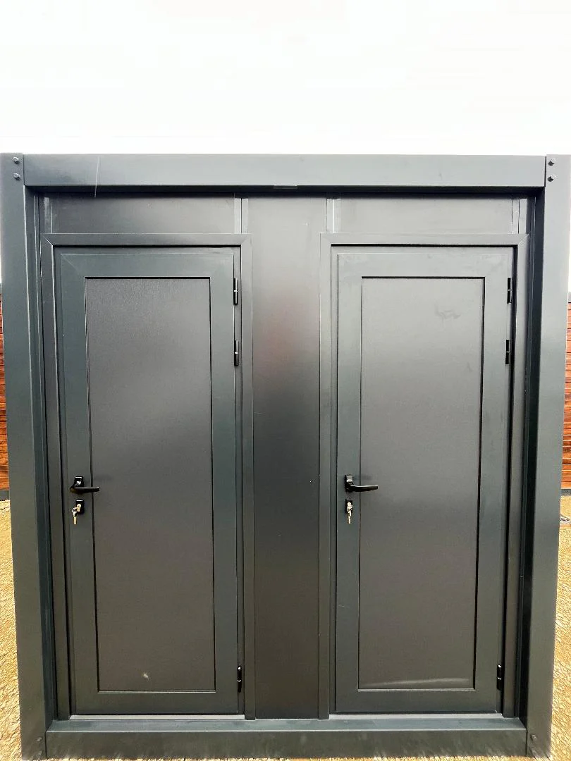 Contenedor sanitario WC + Lavabo + Ducha conectable Gris