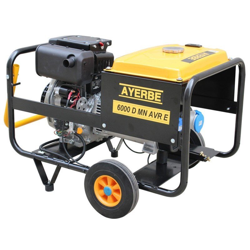 Generatore elettrico diesel monofase Ayerbe AY 6000 D AVR E