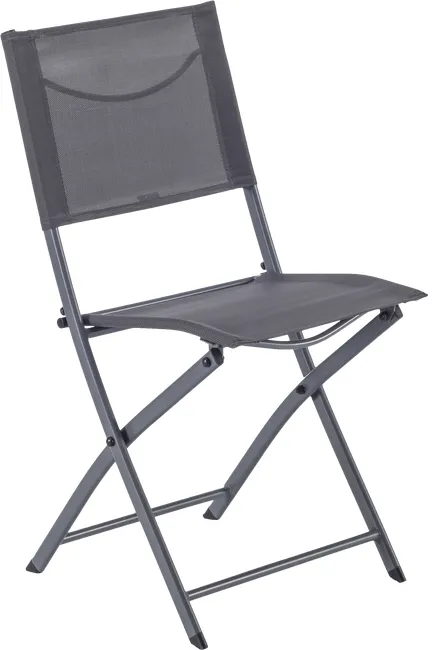 Set di mobili da terrazza Emys in acciaio grigio per 2 commensali