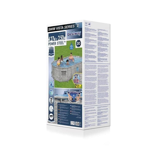 Piscina tubolare in PVC ovale BESTWAY 4.27×2.5×1 m